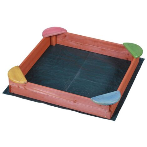 Sabbiera de fantasía para niños - 100x100x17h - juego de madera para estimular la imaginación y habilidades manuales