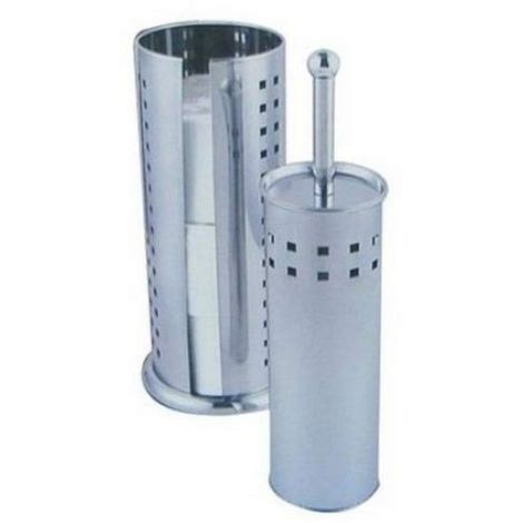 toilet brush and roll holder set