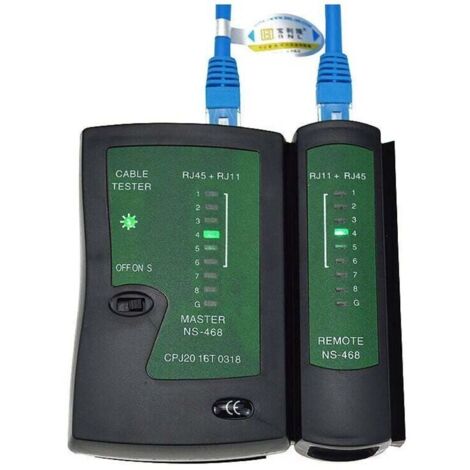 SABIR 1 pièce Noir Testeur de Câbles Réseau RJ11 RJ12 RJ45 Testeur de Câbles Réseau RNIS Testeur de Câbles Patch,de