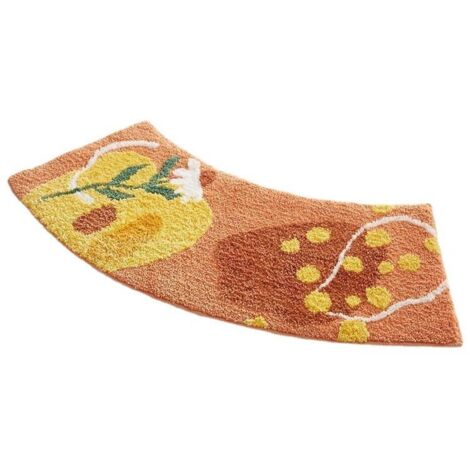 SABIR 1 x Tapis de sol absorbant courbe Tapis festonné pour porte de douche Tapis de salle de bains antidérapant Tapis de toilettes Tapis de salle de bains 4075cm Pont arc-en-ciel