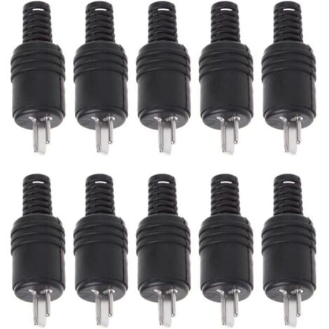 SABIR 10 pièces 2 Broches DIN Haut-Parleur fiche 2 Broches Prise HiFi câble de Haut-Parleur connecteur à souder