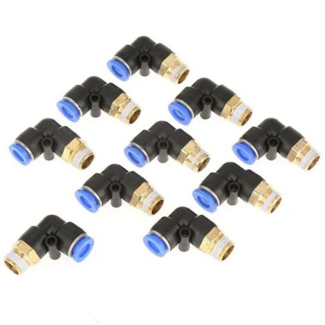 SABIR 10 pièces coude pneumatique connecteur rapide raccords d'air adaptateur 8mm diamètre filetage G1/4 ensemble