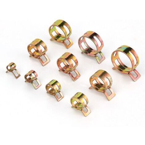 SABIR 100pcs Colliers de serrage réglables en acier inoxydable 304 Collier de serrage Collier de serrage Collier de serrage, 6 mm-22 mm Collier de serrage à air basse pression