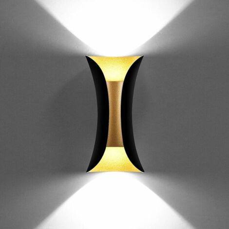 SABIR 10W Créatif Moderne Lampe Murale LED Applique Murale Imperméable Aluminium Lampe de Mur LED Intérieur Extérieur pour Salle de Bains Chambre à Coucher Salon Entrée Couloir Escalier Porche [Classe