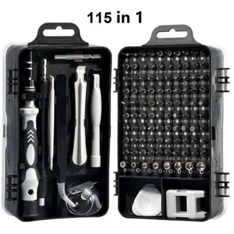 SABIR 115 en 1 Tournevis Multifonctions Montre Téléphone Ordinateur Démonter Outil De Réparation Embouts Tournevis Mini Mallette À Outils pour Réparation 115 en 1