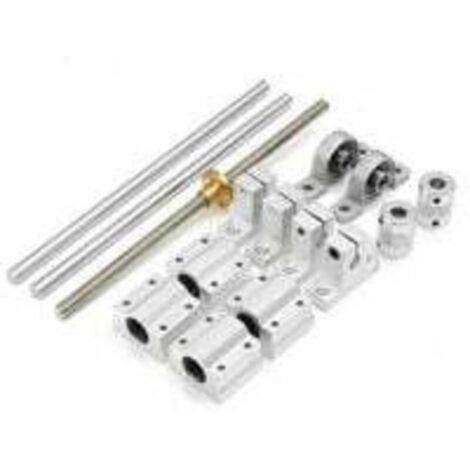 SABIR 15 pièces/ensemble 400mm axe optique rail de guidage siège roulement guide ligne support d'arbre jeu de vis trapézoïdal jeu de vis