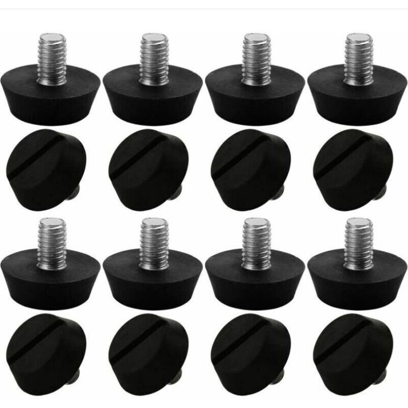 SABIR 16pcs Pieds de Meubles Réglables Nivellement Patin Base Jambe Pied de Table Chaise Ajustables Protection Sol M6 x 10 x 20mm