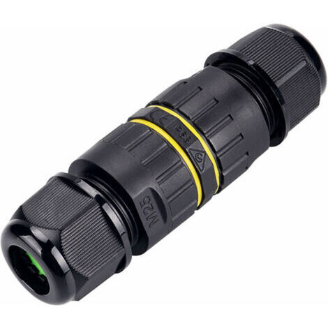 SABIR 2 connecteurs de câble externes Boîte de jonction étanche IP68 Boîte externe pour câble à 3 broches φ5-9 mm, modèle n° EW-M25-3P (5-9 mm)