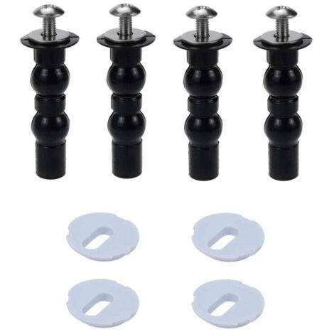 SABIR 2 Paires Fixation Cuvette WC Universel, Kit de Fixation de Siège de Toilette, Fixation de Siège de Toilette, Vis de Siège de Toilette, Vis d'expansion pour Siège de Toilette, Kit de Fixation WC