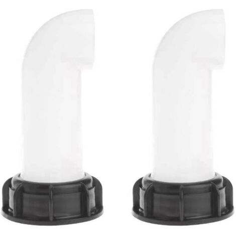 SABIR 2 pcs Adaptateur de Réservoir D'eau, Vanne Cuve a Eau, Adaptateur de Réservoir de Vidange IBC pour Réservoirs D'eau IBC, Vannes de Tonnage, Irrigation Agricole, Pipelines, Plastique, 60 MM