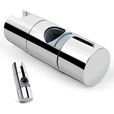 SABIR 2 PCS Support de Douche，Support de Douche à Main Remplaçable，support pommeau de douche，Adapté à la Barre de Douche，support douche sans percage pour Salle de Bain，ABS Chromé