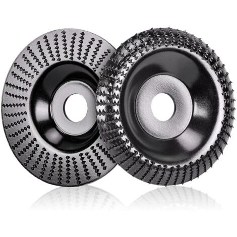 SABIR 2 Pièces Disques Bois pour Meuleuse Angle Ø 125 mm x 22mm, Meuleuse à Bois Rapide Couper et Disques Abrasifs pour Meuleuse d'angle, Polissage, Sculpture, Ponçage
