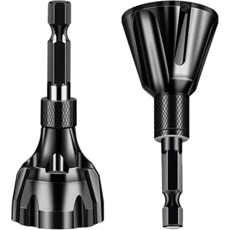 SABIR 2 pièces Ébavurage Outil Externe de Chanfrein Externe D'ébavurage Métal 3-20mm 5-25mm Enlever de Bavure Réparer Les Vis Outils Metal Ebavureur Multicouche pour Réparation de L'acier du Cuivre