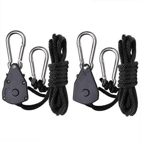 SABIR 2 pièces poulies réglables de 1,8 pouces, poulies en plastique de corde de suspension de corde d'escalade