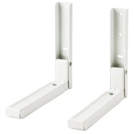 SABIR 2 Pièces Support Mural Pour Micro Ondes, Supports Micro Ondes, Universel Support pour Four à Micro Ondes, Comprend 6 Vis， Utilisé pour Soutenir les Fours à Micro Ondes (Blanc)