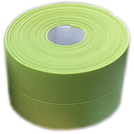 SABIR (2 pièces Vert)Plinthe souple - Bande d'extrémité pour cuisine et salle de bain 22 mm 3,2 m, joint auto-adhésif, bande pliante flexible, joint d'étanchéité