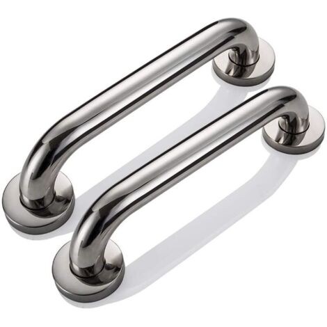 SABIR 2pcs 30cm Barre d’appui de Salle de Bain Barres de Sécurité Murale pour Douche Poignée de Baignoire Porte-serviettes en Acier Inoxydable pour Enfants Femme Enceinte Handicapés Personnes Agées