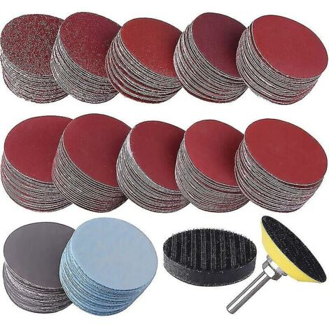 SABIR 300 pièces disques abrasifs 50mm disques abrasifs grain 80 100 180 240 600 800 1000 1200 2000 3000