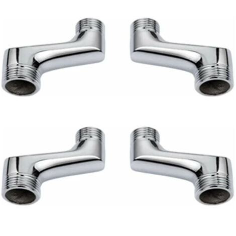 SABIR 4 pack Raccord Contre Coudé Douche,Raccord Laiton Coudé RéDucteur,Bras Pivotant RéGlable,Raccord Mural Contre Coudé,Raccord Excentré 1/2 ，3/4,Chrome A