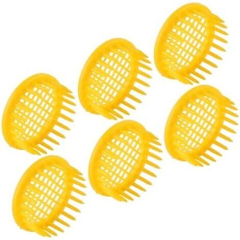 SABIR 4.7cm 6 Pièces Cage reine des abeilles jaune apiculture tapettes petite ruche support de cadre d'abeille apiculteur attrape-abeilles cage à abeilles matériel apicole Plastique Yellow