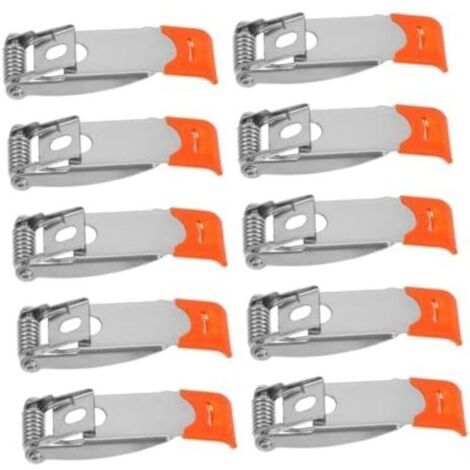 SABIR 51x18mm 10 Pièces Downlight Pince À Ressort Luminaires Ressort En Acier Plafonniers Panneau Lumineux Luminaires LED Plafonnier Panneau Lampe Clips Accessoires D'Éclairage Encastrés Orange