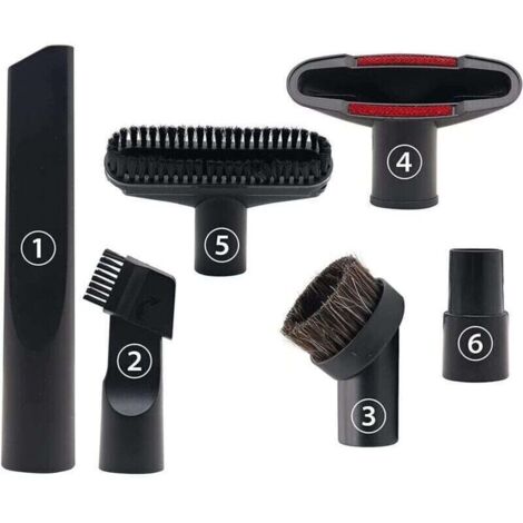 SABIR 6 Pièces Accessoires pour Aspirateur, Convient aux Aspirateurs de Calibre 32 mm et 35 mm, pour Embout Aspirateur Karcher, Rowenta, Hoover, Xoiture, Bosch, Miele--