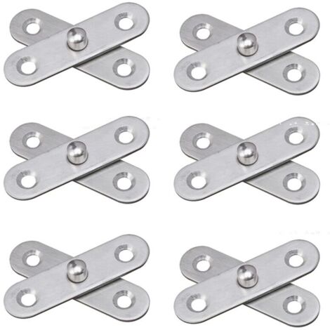 SABIR 6 Pièces Charnière à Pivot, 360 Degrés Porte Pivot, Charnière à Pivot en Acier Inoxydable, Montage pour Porte ou Fenêtre à La Maison, Armoire, Etc，