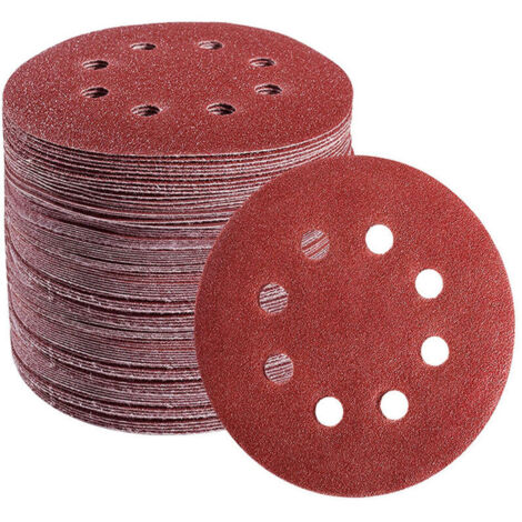 SABIR 60 Disques à 8 trous - Disques de Ponçage Papier Abrasif à Poncer 125mm Ponceuse Excentrique