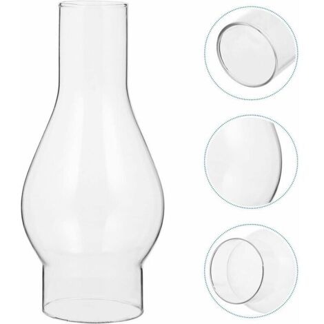 SABIR Abat-jour en verre résistant aux hautes températures pour lampe à huile – Compatible avec la plupart des modèles – Taille : petite