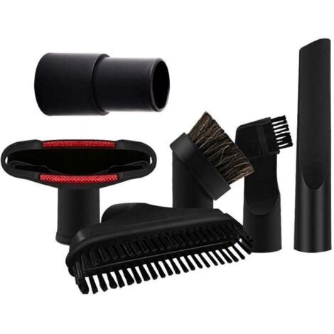 SABIR Accessoires d’aspirateur bouche d’aspiration tête d’aspiration brosse ronde tête de brosse brosse à poils diamètre intérieur 32mm/35mm set de six pièces