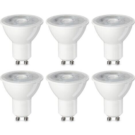 SABIR Ampoule GU10 LED Dimmable, Spot LED Type, 6W , Blanc Froid 3000 Kelvin 350 Lumen, Lot de 6