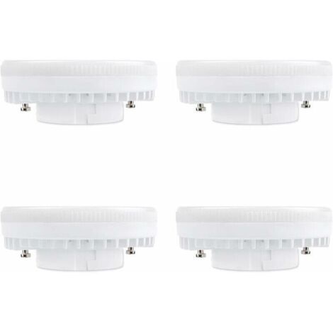 SABIR Ampoule GX53 LED 9W, Blanc Froid 6000K, 120°, Équivalent Lampe CFL GX53 15W-18W, 900LM, Non-dimmable, Spot LED Encastrable pour Meuble Cuisine/Plafond/Armoire, lot de 4--