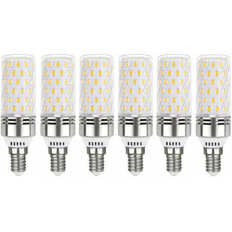 SABIR Ampoule LED E14 Blanc Chaud 3000K, Ampoules E14 Mais LED 12W Équivalent 100W Ampoule Incandescente, 360° Lumière Ampoules Culot a Vis Edison E14, Non Dimmable, Lot de 6
