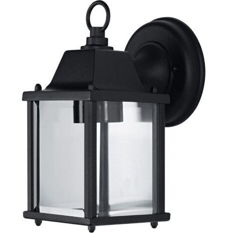 SABIR Applique et plafonnier LED pour applications extérieures, douille E27, , Noir