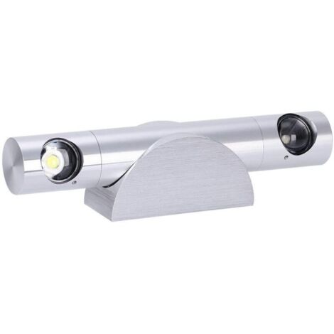SABIR Applique Murale LED 6W Lumiaire Intérieur Design Double Rotation 360 en Aluminium Eclairage Lampe Original pour Décoration de Chambre Salon Bureau Couloir Salle de Bain - Blanc Froid [Classe én