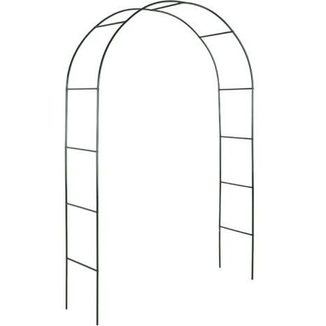 SABIR Arche de Jardin, Support pour Plantes grimpantes Arche à rosiers Tuteur Décoration extérieure, 240x140x37cm