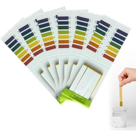 SABIR Bandelettes de Test pH, Testeur de pH, Indicateur de pH, Papier pH pour Eau, Sol, Boissons et Autres Substances