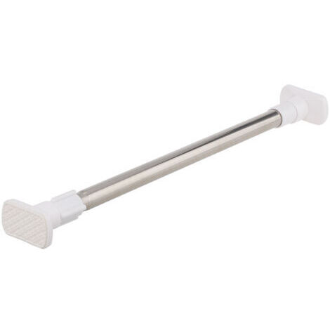SABIR Barre de douche télescopique, tringle de longueur moyenne en acier inoxydable, sans trous, tringles à rideaux, rails de placard, tringles à rideaux de douche modernes (50-80 cm)