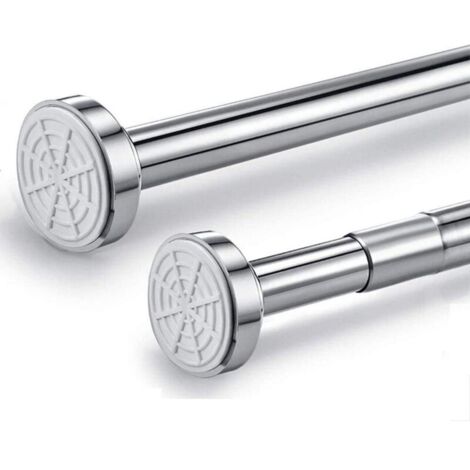 SABIR Barre télescopique en Acier Inoxydable de 50-85cm - Barre de Rideau de Douche sans perçage - Réglable par Rotation - Plus Ferme et Plus sûre Que Tringle de Douche, Tringle à vêtements.