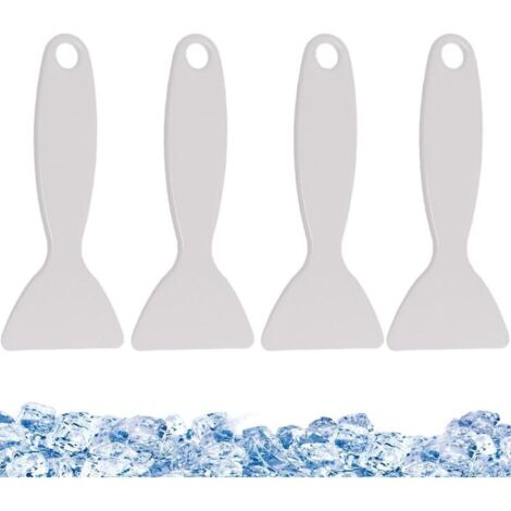 SABIR (blanc)Pièces et accessoires pour réfrigérateurs, Lot de 4 pelles de dégivrage portables en plastique pour réfrigérateur et congélateur