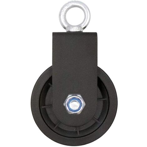 SABIR Bloc de Poulie Pivotante, Seul Poulie Bloc avec support de montage en U Pivot poulie de Levage Rouleau Roue pour câble métallique câble Poulie Musculation, 1PC