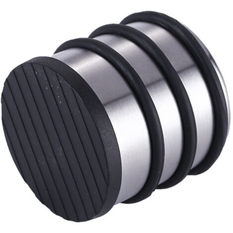SABIR Bloque-Porte Butée de Porte Haut en INOX, 7x7.5cm (Lxh) Cale de Porte 1 kg pour Portes Lourdes - Butoir Design Acier Inoxydable - 1 pièce