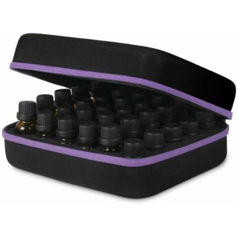 SABIR Boîte Huile Essentielle,30 Bouteilles imperméable Aromathérapie Boîte de Rangement Housse de Transport Trousses de Toilette Sac Voyage pour le stockage à la maison et les voyages