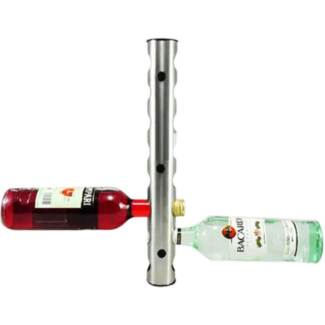 SABIR Botellero montado en la pared, Botellero de vino para 8 botellas para cocina, restaurante, bar en casa, 42 cm Lefou