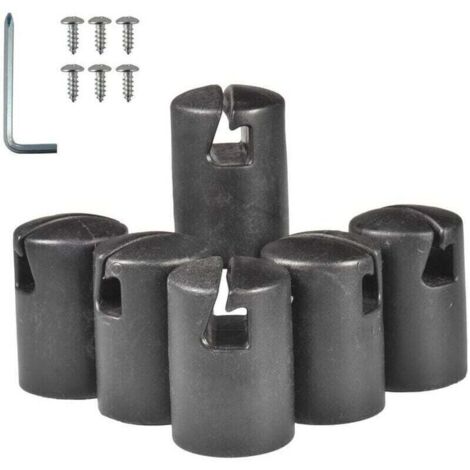 SABIR Bouchons de Tube de Trampoline – Embouts épais et durables pour poteaux de Trampoline , Protection de Remplacement pour système d'anneaux supérieurs en tôle d'acier Plate, Noir,