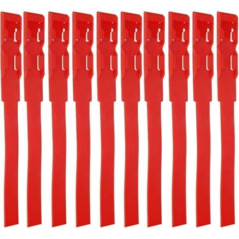 SABIR Bracelets d'identification pour vaches, 10 pièces, colliers d'identification pour bétail (rouge)