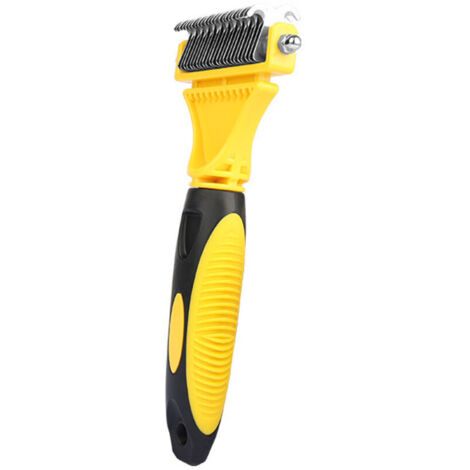 SABIR Brosse Chien Brosse Chat,Peigne Déméloir Chien Professionnel et Brosse Chien Poil Long, Râteau de Toilettage pour Chien et Chat Réduit Efficacement la Perte de Cheveux Jusqu'à 90%