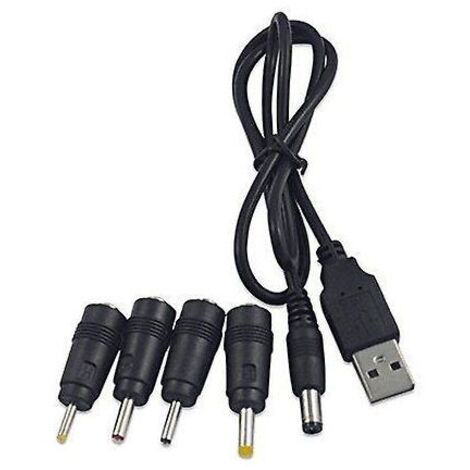SABIR Câble universel DC vers USB 2.0 2.5 3.0 4.0 5.5 5 en 1 Multi chargeur de charge