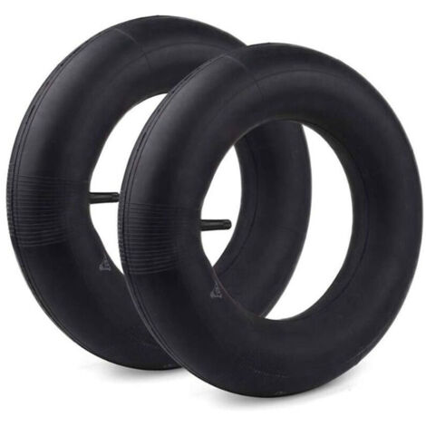 SABIR Chambre à air 2 pièces 4.80/4.00-8 avec valve droite, pour brouette, poussette, diable, tondeuse à gazon, souffleuse à neige, générateur et plus