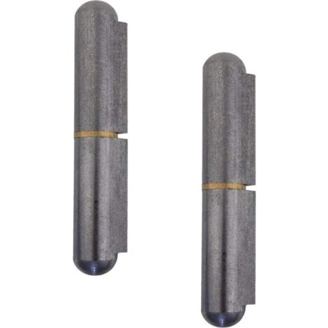 SABIR Charnière de Porte à Souder Hauteur: 120 mm 2 Pièces - Paumelles pour portes & machines Paumelles à souder en métal en 2 parties pour portes métalliques Capacité charge 200 kg